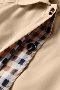 KaleaBoutique Stylish Plaid Liner Patchwork Single Breasted Trench Coat - KaleaBoutique.com