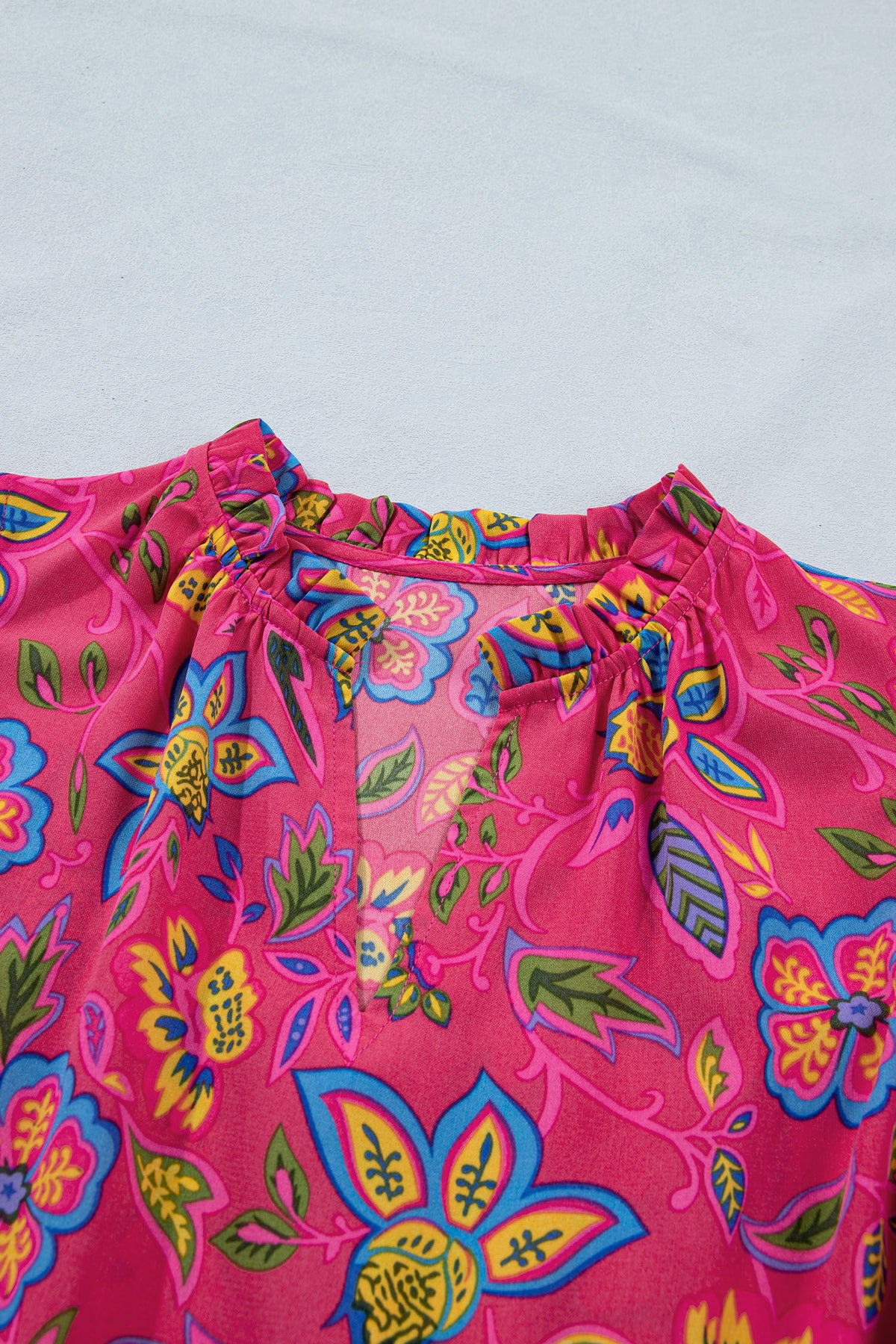 KaleaBoutique Stylish Flutter Sleeve Belted Floral Long Dress - KaleaBoutique.com