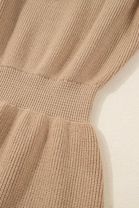 KaleaBoutique Stylish Pearl Embellished Keyhole Ribbed Sweater Dress - KaleaBoutique.com