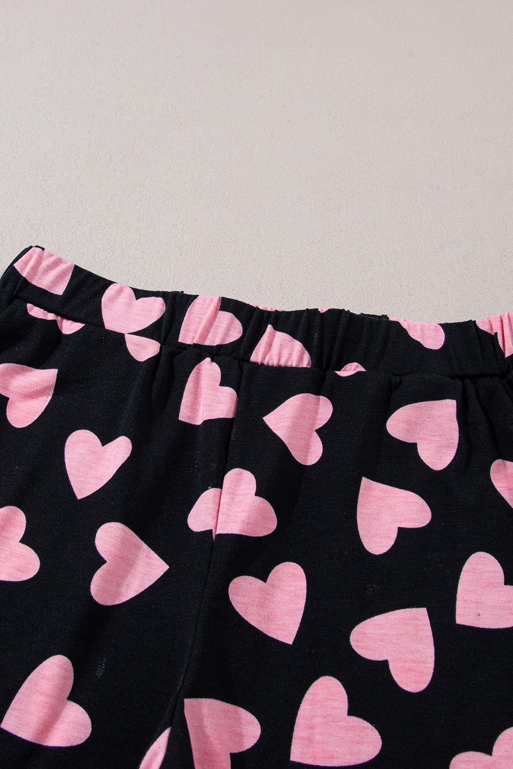 KaleaBoutique Stylish Valentine Heart Shape Print Long Sleeve Top Shorts Lounge Set - KaleaBoutique.com
