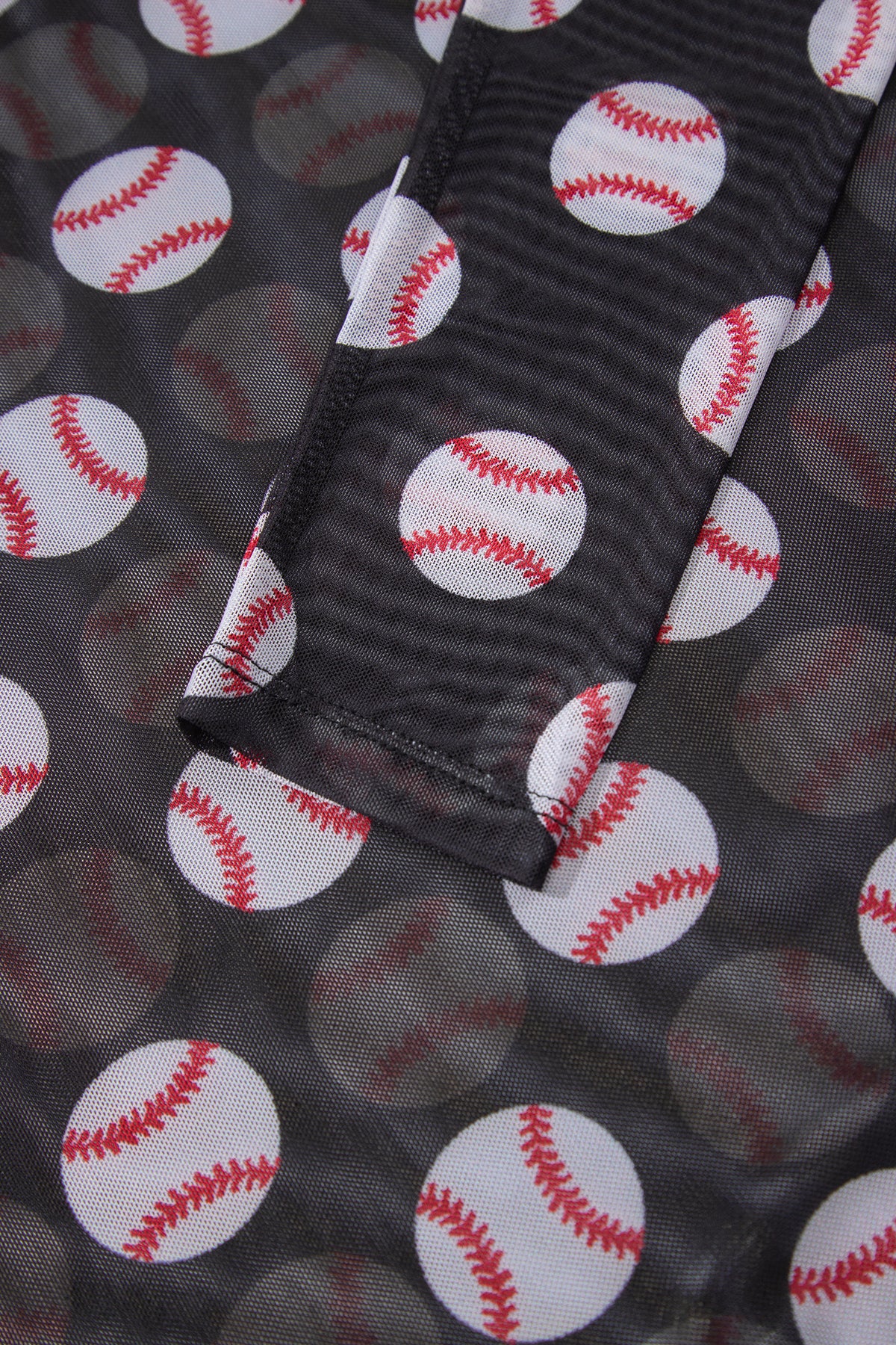 KaleaBoutique Stylish Baseball Game Day Sheer Mesh Long Sleeve Top - KaleaBoutique.com