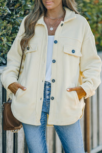 Turn Down Collar Buttoned Shirt Jacket - KaleaBoutique.com