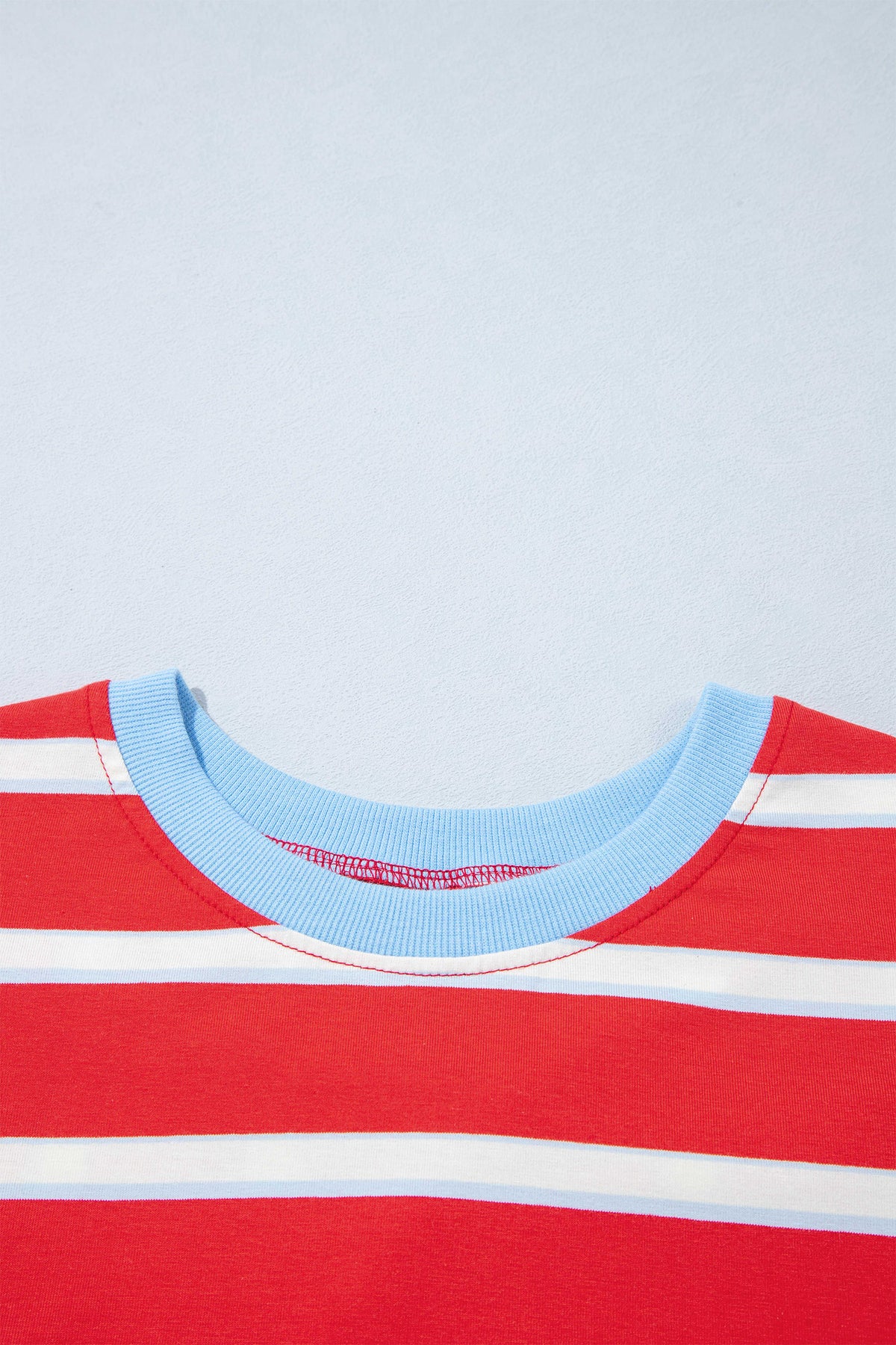 KaleaBoutique Stylish Striped Bow Tie Hollowed Back 7/8 Sleeve Casual T-Shirt - KaleaBoutique.com