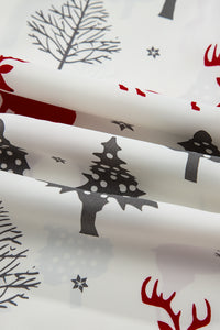 KaleaBoutique Comfortable Christmas Fashion Print Velvet Trim Bow Knot Pajama 2pcs Short Set - KaleaBoutique.com
