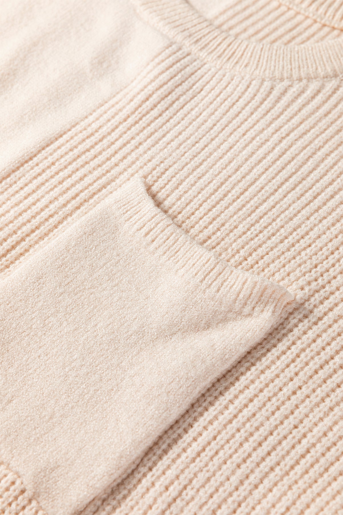 KaleaBoutique Comfortable Solid Color Mixed Knits Patch Pocket Short Sleeve Sweater - KaleaBoutique.com
