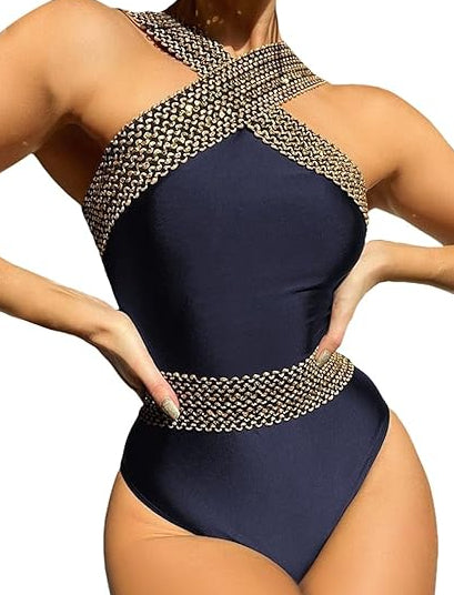 One Piece Swimsuit Solid Color Swimsuit Bikini - KaleaBoutique.com