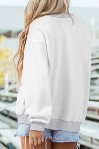 Light Grey Reversible Halloween Slogan Sweatshirt - KaleaBoutique.com