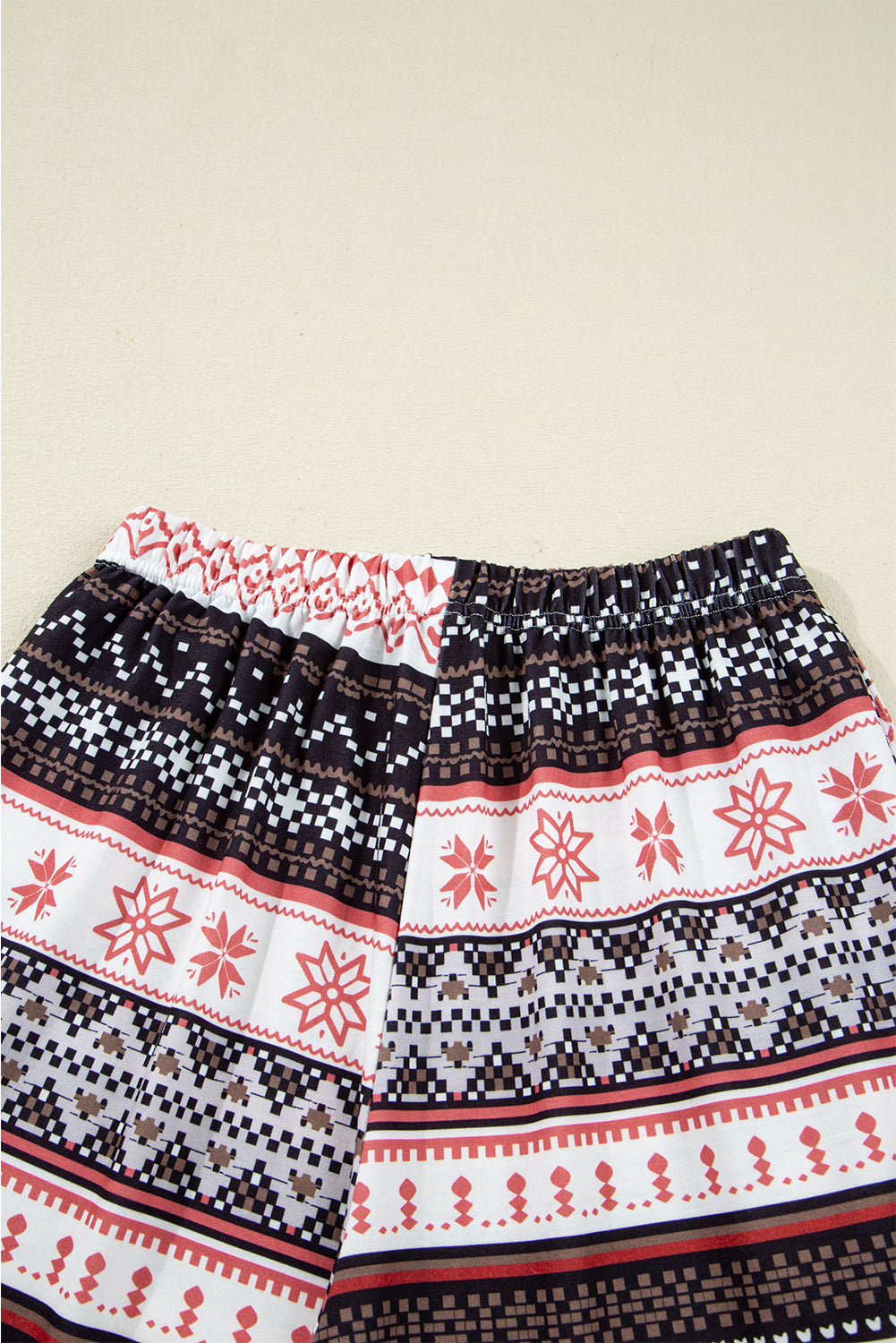 KaleaBoutique Comfortable Retro Christmas Pattern Loose Pullover 2pcs Lounge Pant Set