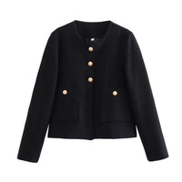 KaleaBoutique Women's Textured Button-Detail Jacket - KaleaBoutique.com