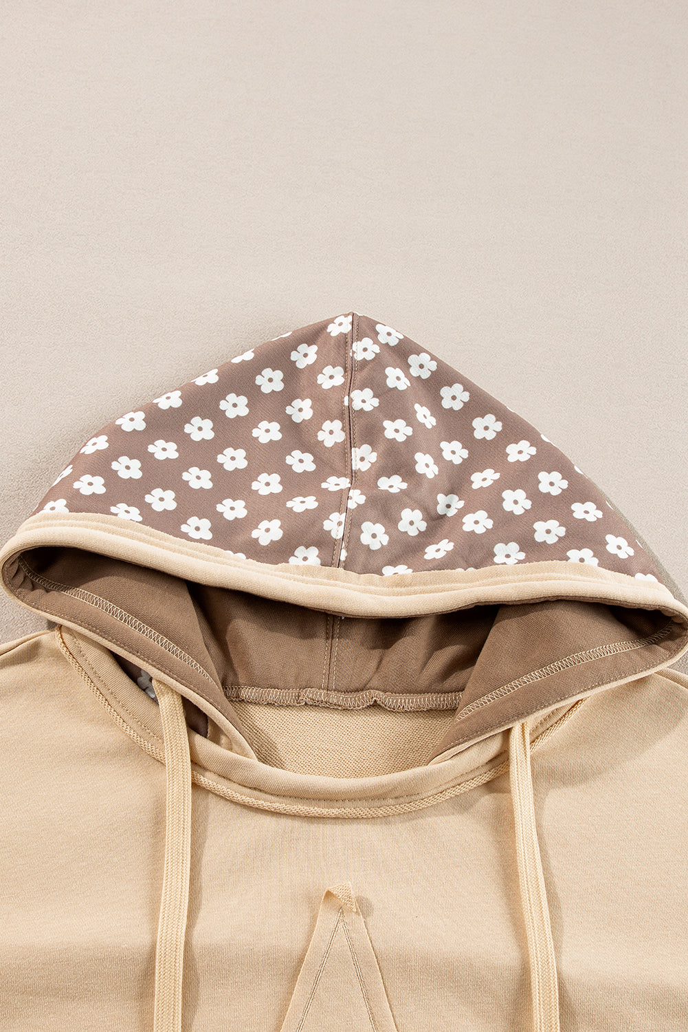 KaleaBoutique Stylish Floral Patchwork Star Pattern Drawstring Hoodie - KaleaBoutique.com