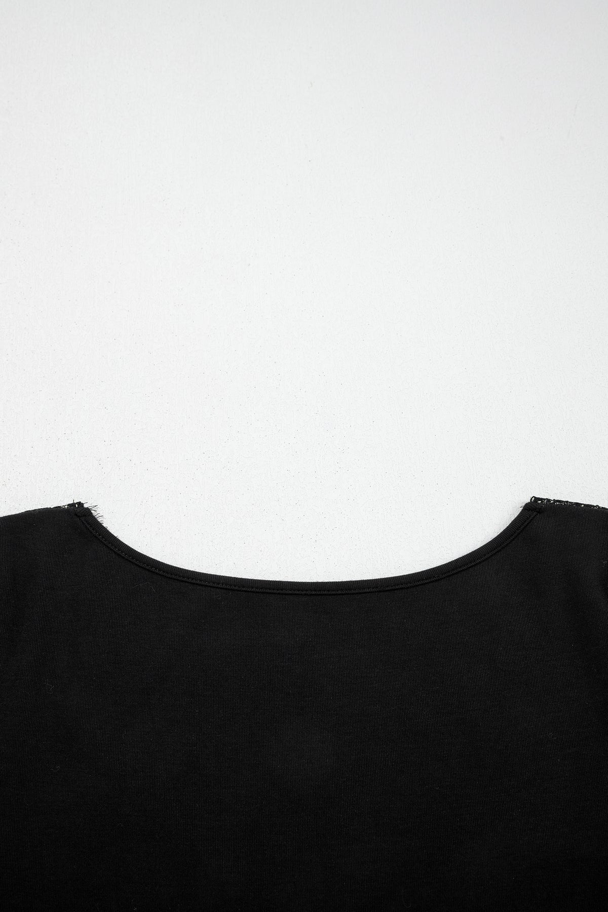 KaleaBoutique Stylish Beautiful Lace Trim Elegant Neckline Long Sleeve Slim Top - KaleaBoutique.com