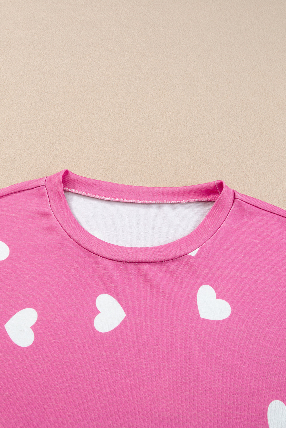 KaleaBoutique Comfortable Valentine Heart Print Long Sleeve Tee and Shorts Lounge Set - KaleaBoutique.com