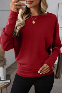 KaleaBoutique Solid Color Extended Cuffs Long Sleeve Top - KaleaBoutique.com