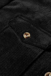 Corduroy Flap Pocket Button Up Shacket - KaleaBoutique.com