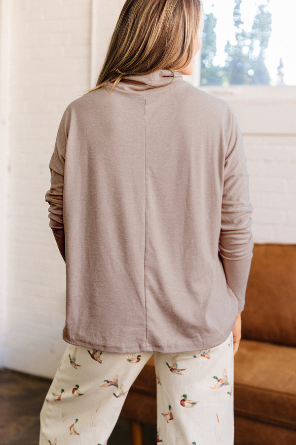 KaleaBoutique Comfortable High Neck Long Sleeve Top - KaleaBoutique.com