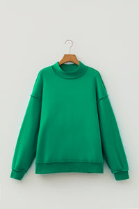 KaleaBoutique Comfortable Oversize Drop Shoulder Reversible Mock Neck Sweatshirt - KaleaBoutique.com
