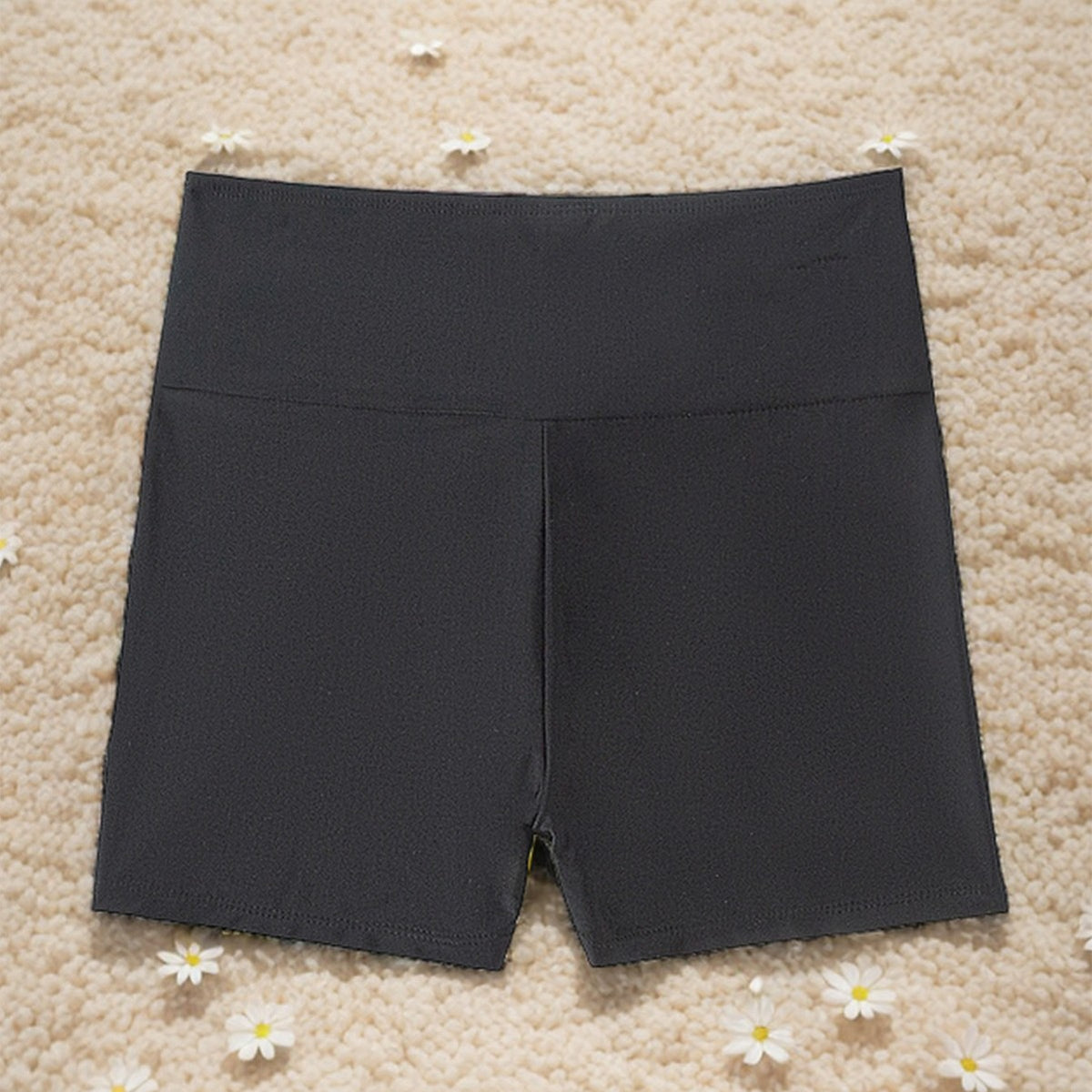 Women's Black High-Waist Tie-Front Swim Shorts - KaleaBoutique.com