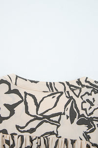 KaleaBoutique Stylish Floral Print Batwing Sleeve Buttoned Loose Fit Shirt - KaleaBoutique.com