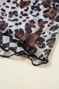 KaleaBoutique Stylish Beautiful Leopard Checkered Double Printed Reversible Sleeveless Long Dress - KaleaBoutique.com