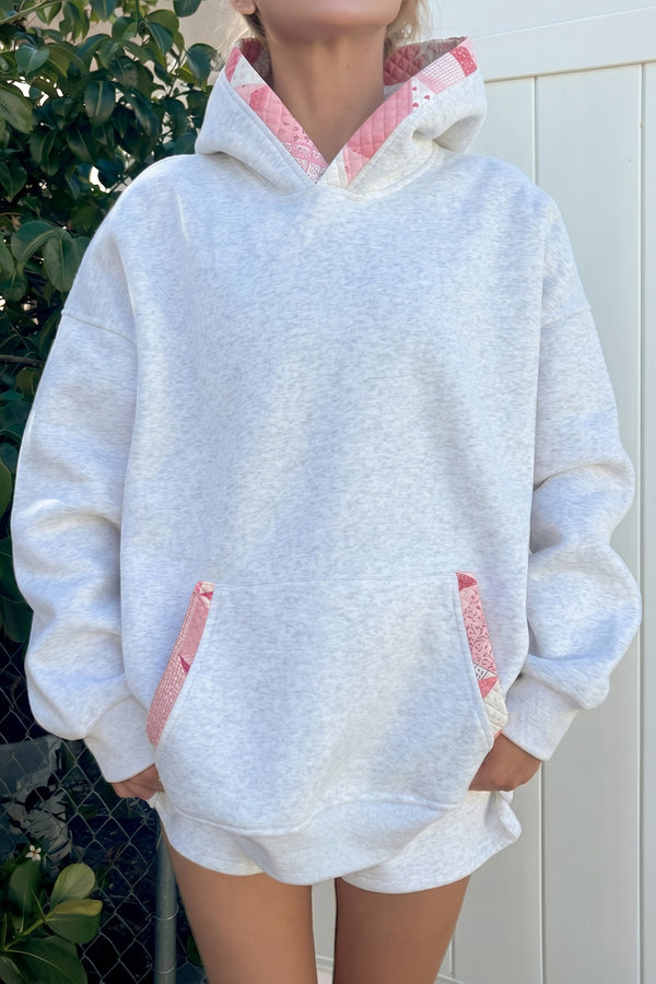KaleaBoutique Comfortable Contrast Patchwork Oversized Hoodie - KaleaBoutique.com