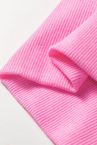 KaleaBoutique Stylish Textured Knit Color Block Trim Split Hem Long Sleeve Top - KaleaBoutique.com