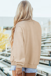 Oversize Drop Shoulder Reversible Mock Neck Sweatshirt - KaleaBoutique.com