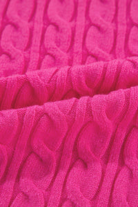 KaleaBoutique Solid Cable Knit High Neck Drop Shoulder Sweater - KaleaBoutique.com