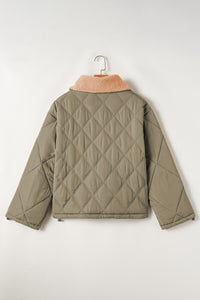 KaleaBoutique Teddy Collar Flap Pockets Quilted Puffer Jacket - KaleaBoutique.com
