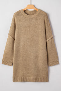 KaleaBoutique Stylish Oversize Drop Shoulder Slouchy Sweater Dress - KaleaBoutique.com