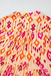 Western Abstract Geometric Printed Maxi Dress - KaleaBoutique.com