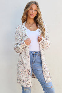 Confetti Rib Knit Long Sleeve Cardigan - KaleaBoutique.com