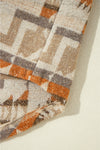 KaleaBoutique Aztec Geometric Print Pockets Plus Size Jacket - KaleaBoutique.com