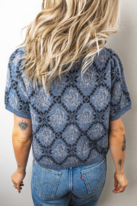 KaleaBoutique Stylish Short Sleeve Button Front Boho Knit Top Cardigan - KaleaBoutique.com