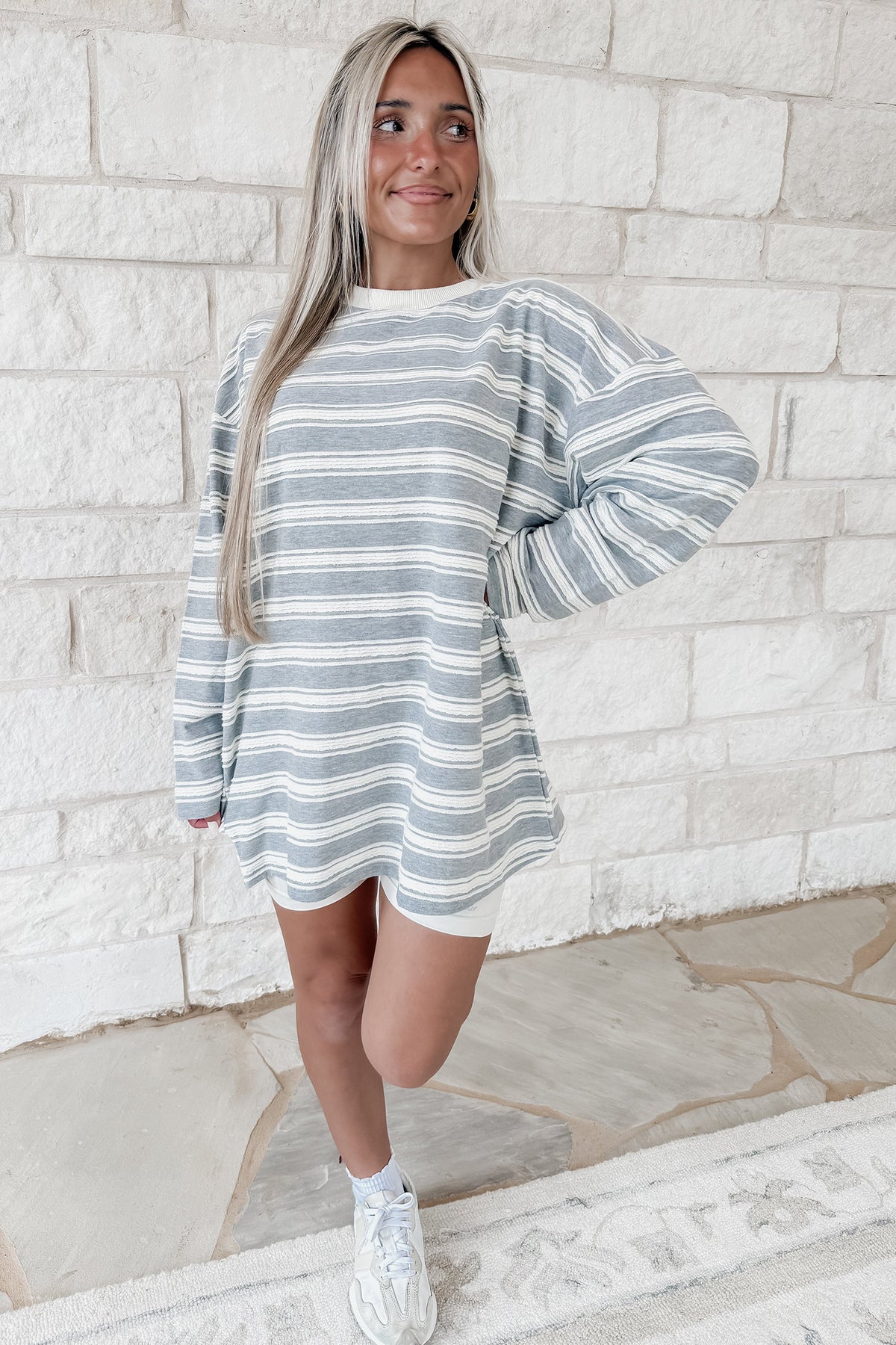 KaleaBoutique Comfortable Long Sleeve Round Neck Tunic Top - KaleaBoutique.com