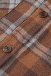 KaleaBoutique Plus Size Plaid Contrast Button Up Hooded Jacket - KaleaBoutique.com