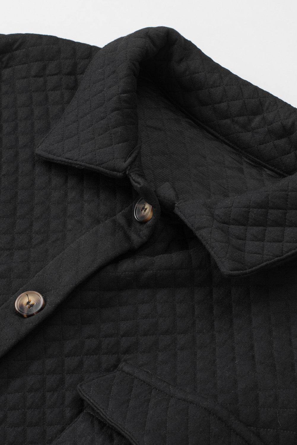 Retro Quilted Flap Pocket Button Shacket - KaleaBoutique.com
