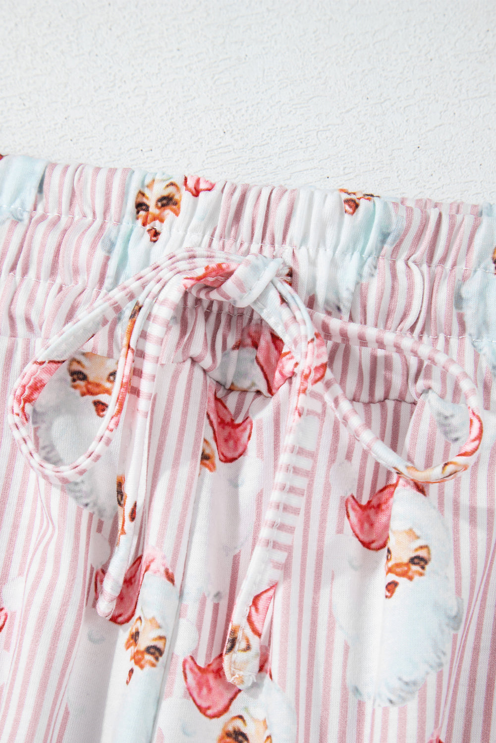 KaleaBoutique Comfortable Santa Claus Striped Print Loose Fit Two Piece Lounge Set - KaleaBoutique.com