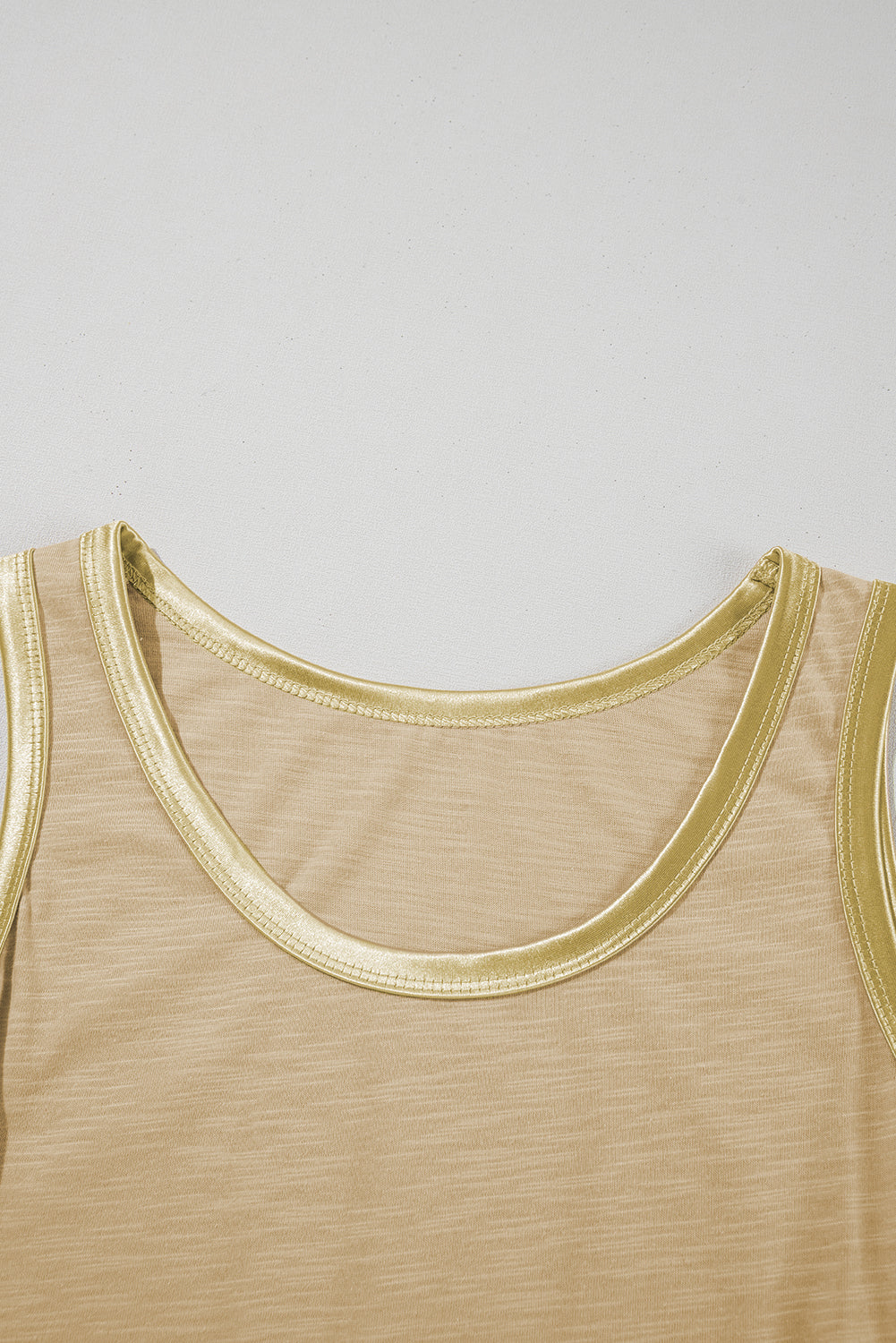 KaleaBoutique Metallic Sheen Edge Scoop Neck Tank Top - KaleaBoutique.com