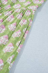 KaleaBoutique Stylish Floral Print Striped Detail Knot Straps Maxi Dress - KaleaBoutique.com