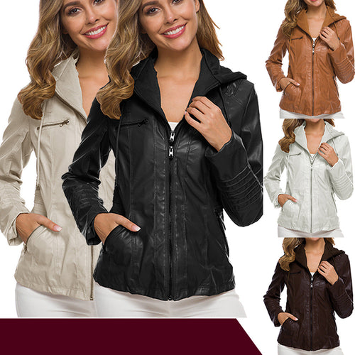 KaleaBoutique Women's Short PU Faux-Leather Jacket - KaleaBoutique.com