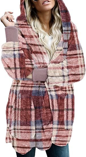 Women's Hooded Plush-Texture Longline Coat - KaleaBoutique.com