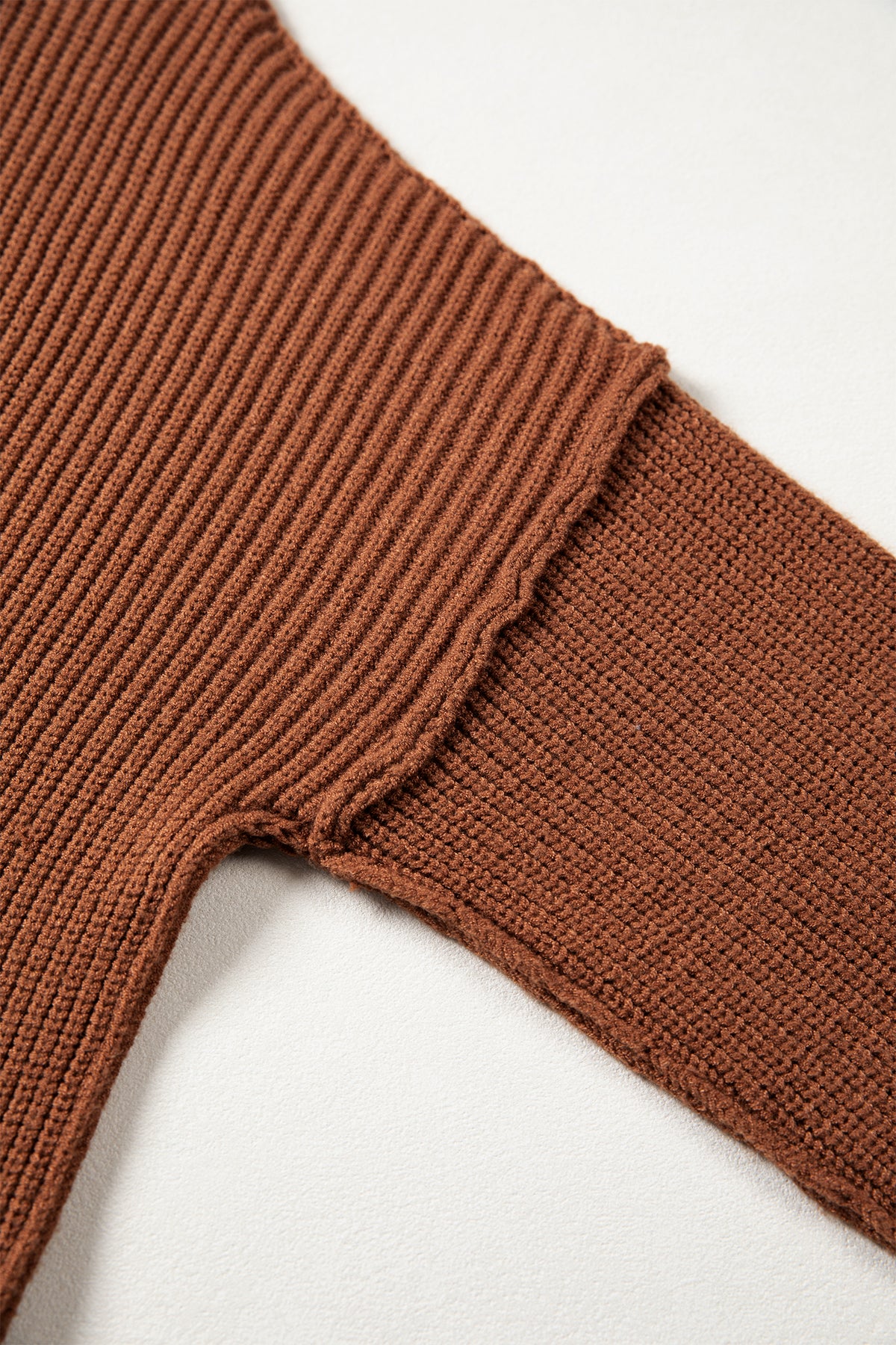 Long Sleeve Ribbed Knit Stand Neck Regular Fit Sweater - KaleaBoutique.com