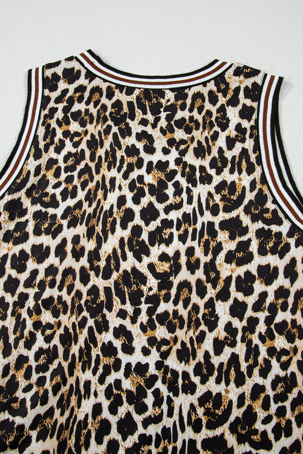 KaleaBoutique Stylish Contrast Striped Trim Leopard Sleeveless Maxi Dress - KaleaBoutique.com