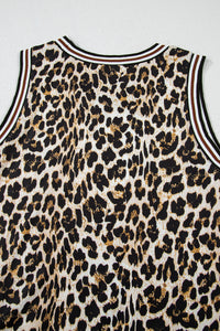 KaleaBoutique Stylish Contrast Striped Trim Leopard Sleeveless Maxi Dress - KaleaBoutique.com