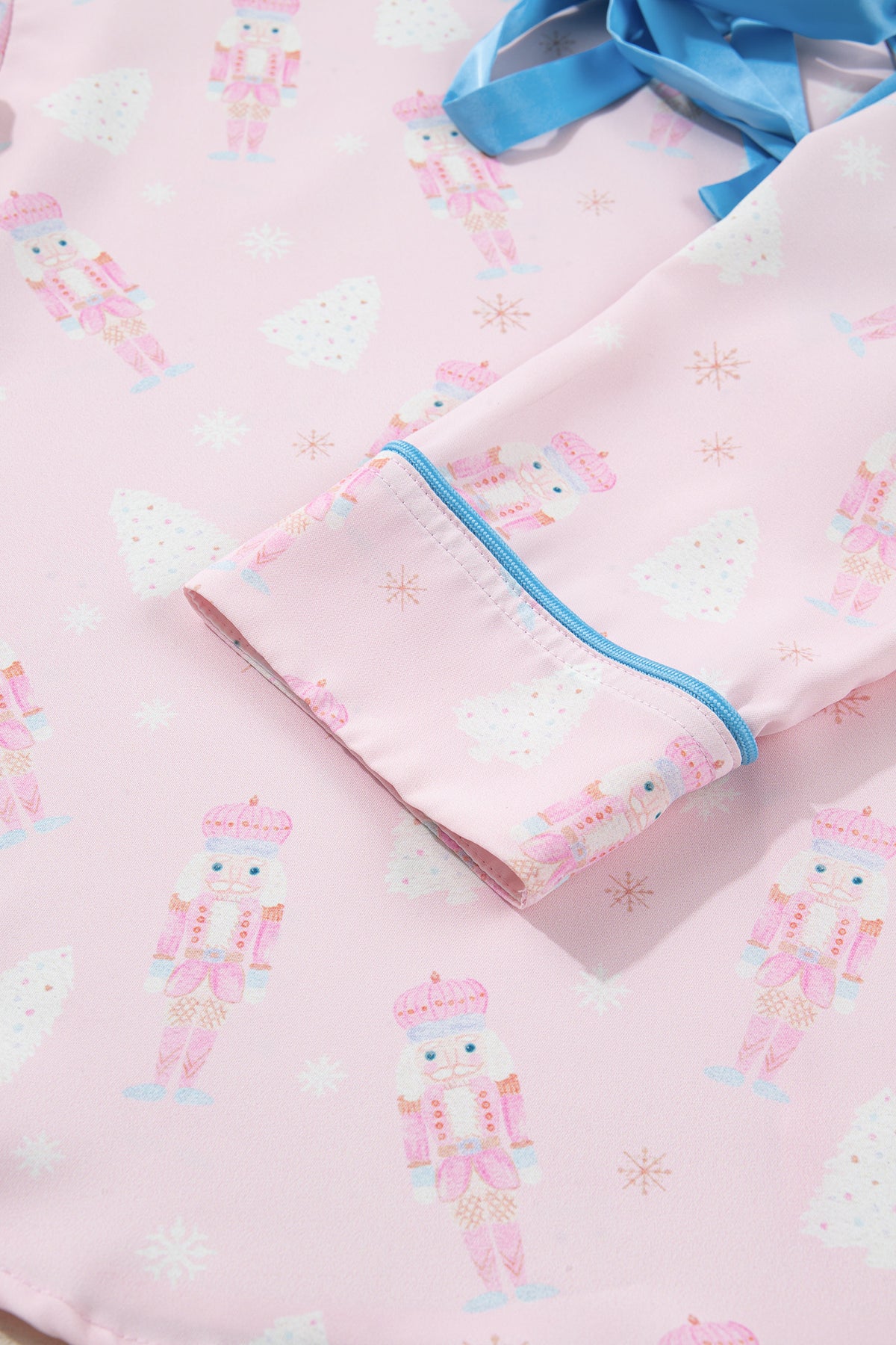 KaleaBoutique Stylish Bow Tie Front Christmas Nutcracker Long Sleeve Shirt Shorts Pajama Set - KaleaBoutique.com