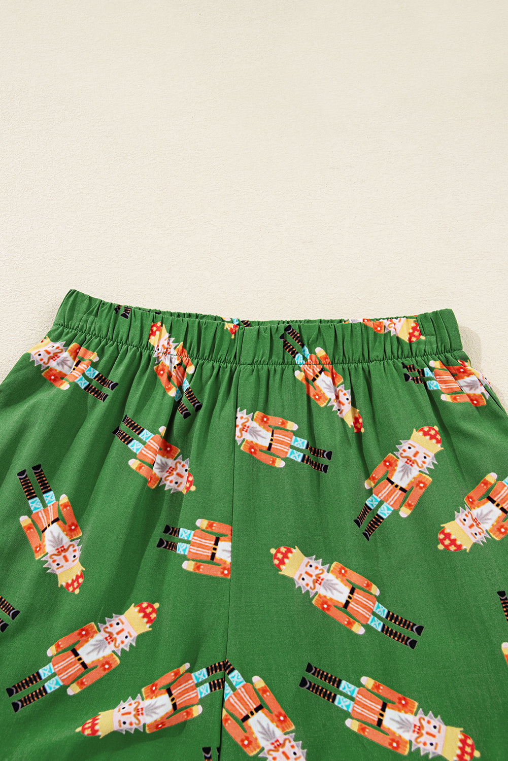 KaleaBoutique Stylish Christmas Candy Contrast Trim Bow Knot Silky 2pcs Pajama Set
