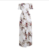 Boho style long dress women Off shoulder beach summer dresses - KaleaBoutique.com