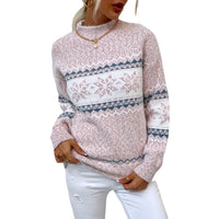 Women's Snowflake Mock-Neck Pullover Sweater - KaleaBoutique.com
