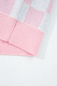KaleaBoutique Comfortable Checkered Christmas Tree Pattern Button V Neck Cardigan Sweater - KaleaBoutique.com