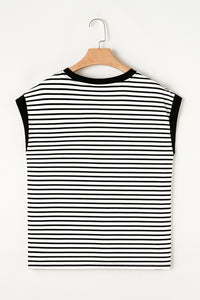 Chest Pocket Patch Round Neck Tank Top - KaleaBoutique.com